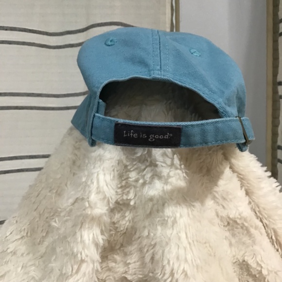 Life Is Good Women Hello Sunshine Cap Cotton Blue Casual embroidered graphic - Picture 5 of 8